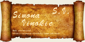 Simona Vinokić vizit kartica